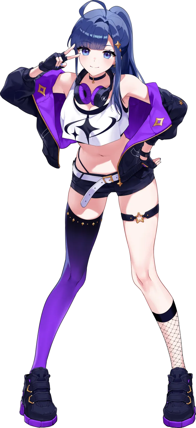 Stariah standing, full-length illustration
